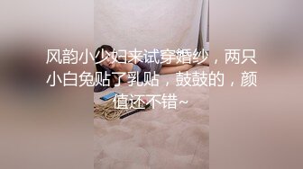 风韵小少妇来试穿婚纱，两只小白兔贴了乳贴，鼓鼓的，颜值还不错~