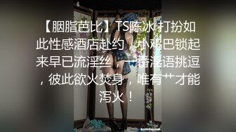 【胭脂芭比】TS陈冰 打扮如此性感酒店赴约，小鸡巴锁起来早已流淫丝，一番淫语挑逗，彼此欲火焚身，唯有艹才能泻火！